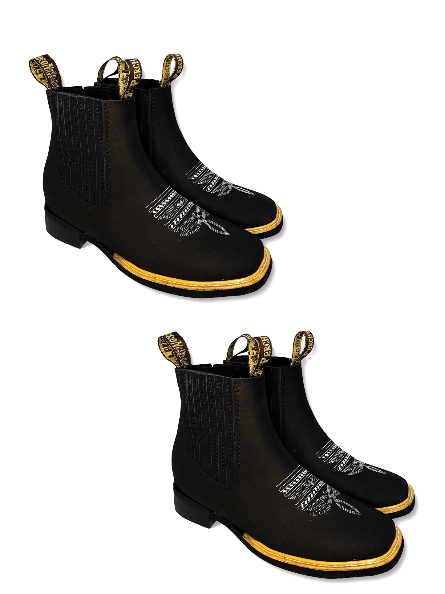 Dos pares Botin Bulldog Nobuck Pack (Black + Canela o Café)