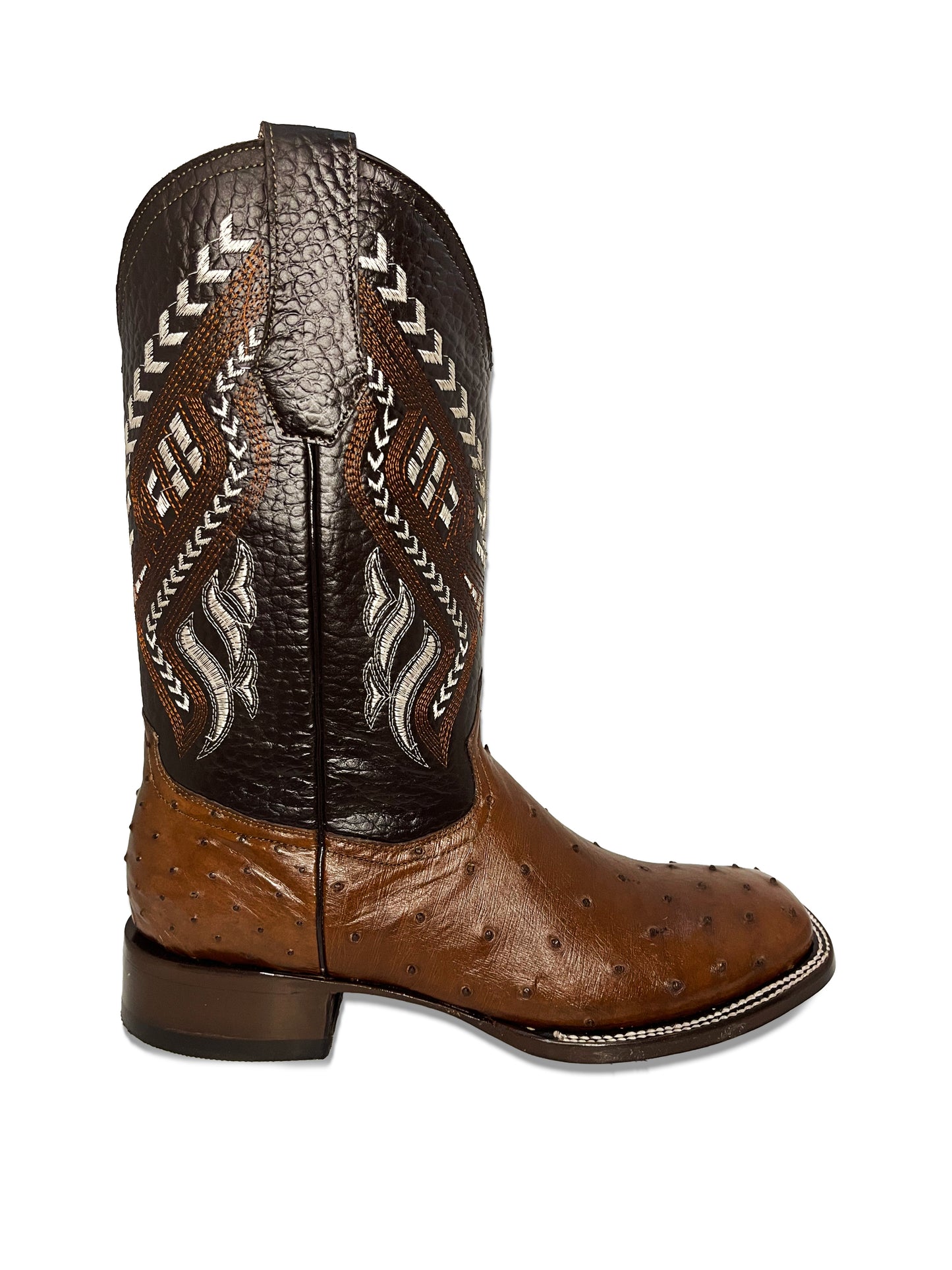 Botas Bulldog en Piel Genuina de Avestruz