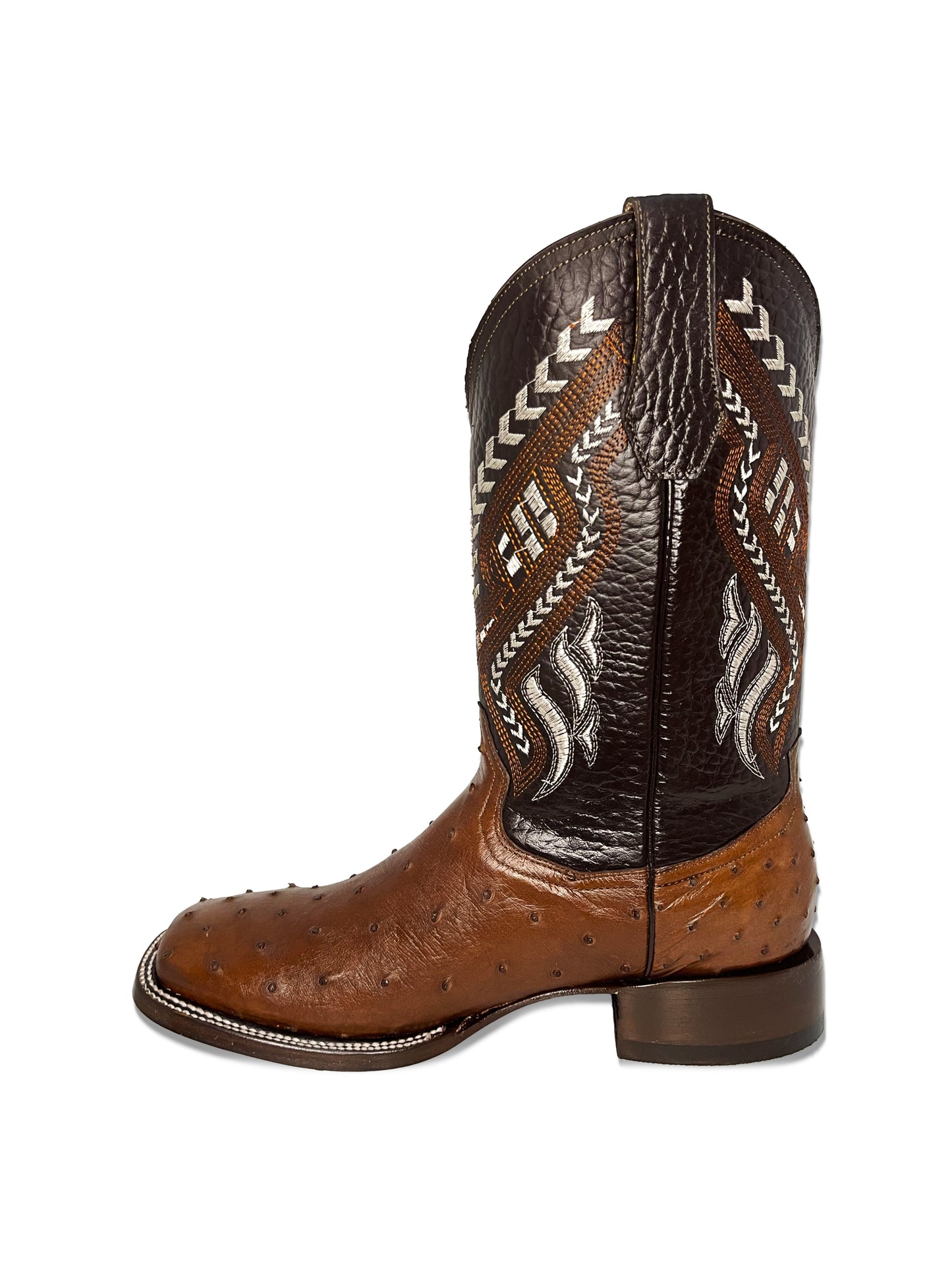 Botas Bulldog en Piel Genuina de Avestruz