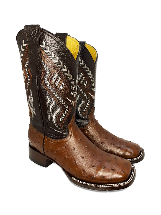 Botas Bulldog en Piel Genuina de Avestruz