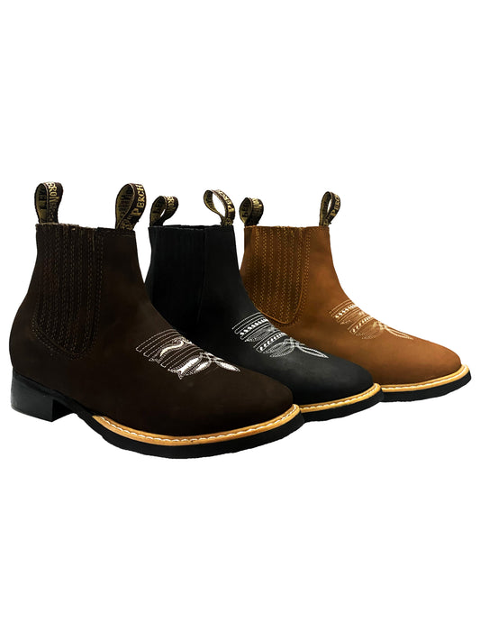 Tres Pares Botín Bulldog Nobuck Pack  (Café + Black + Canela)
