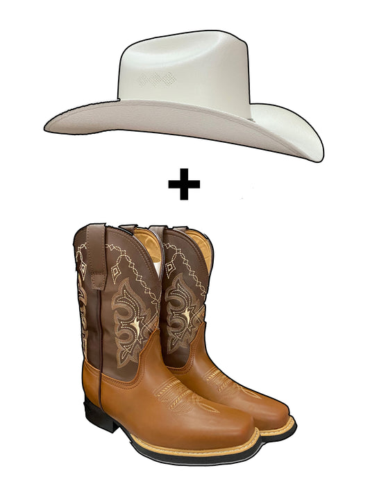 Bota Bulldog + Sombrero Sinaloa Personalizado Pack